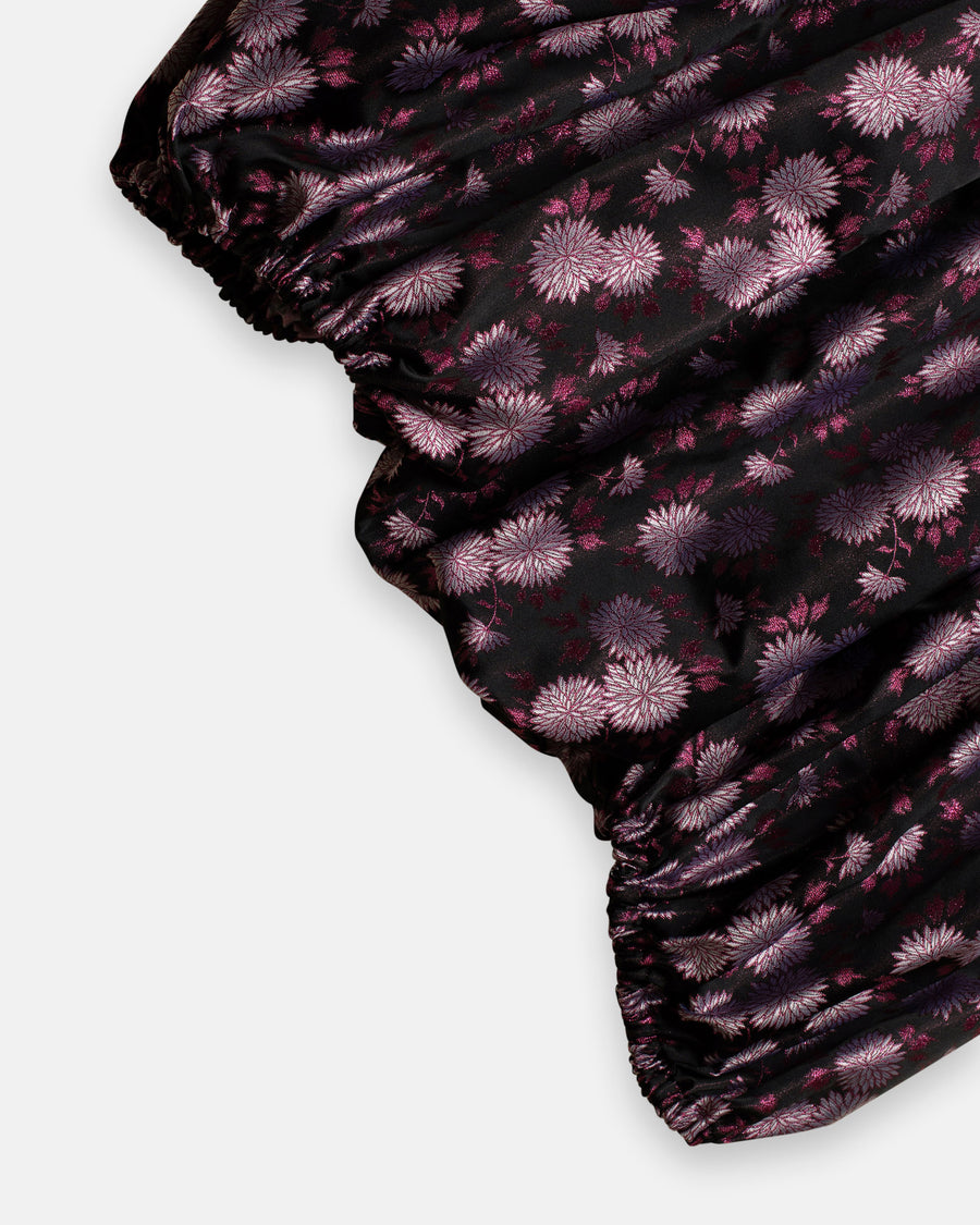 floral jacquard balloon pants