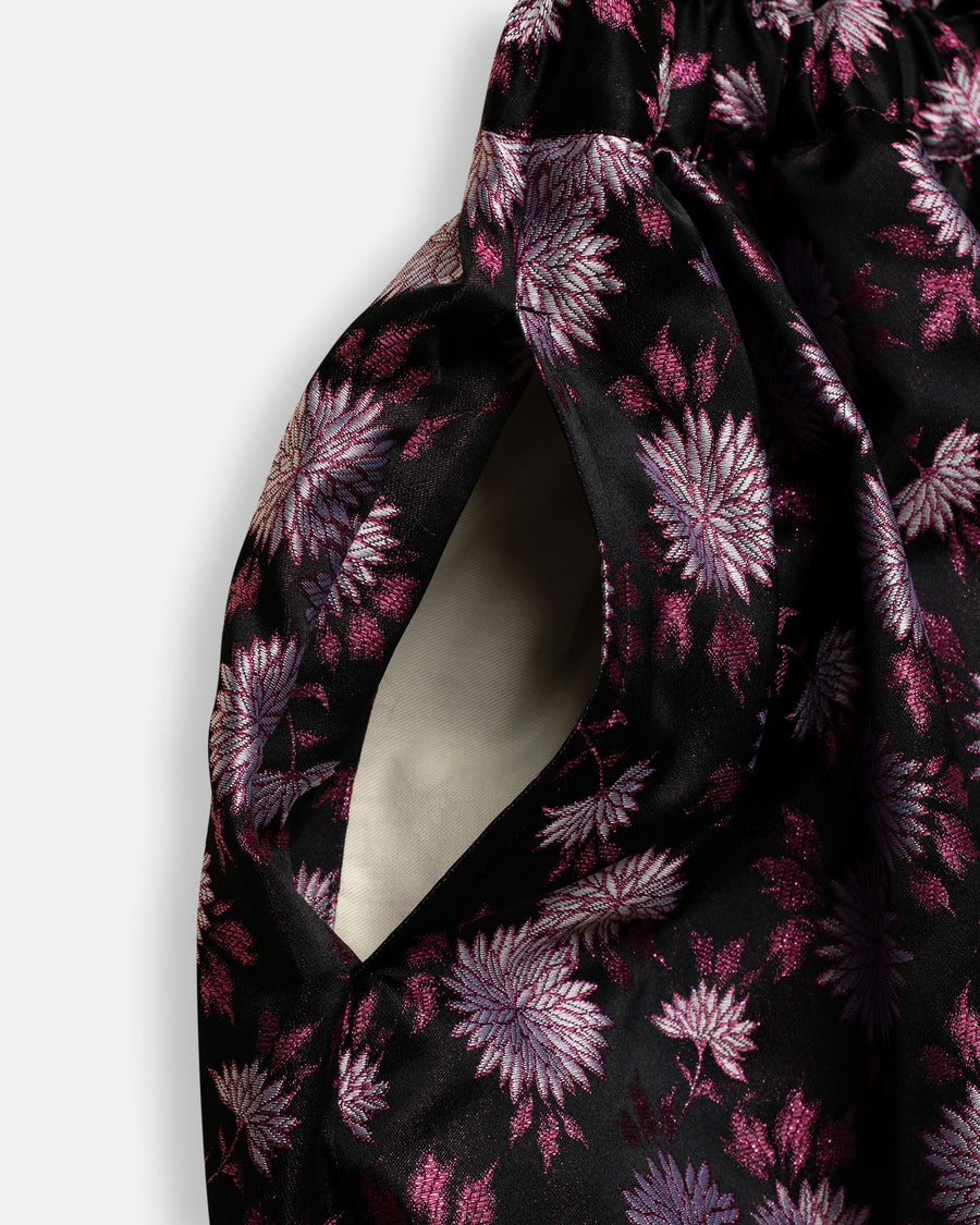 floral jacquard balloon pants