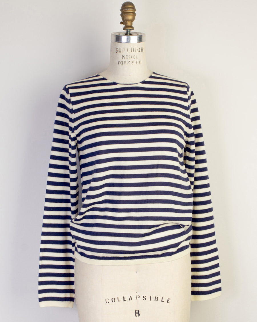 striped long sleeve sweater