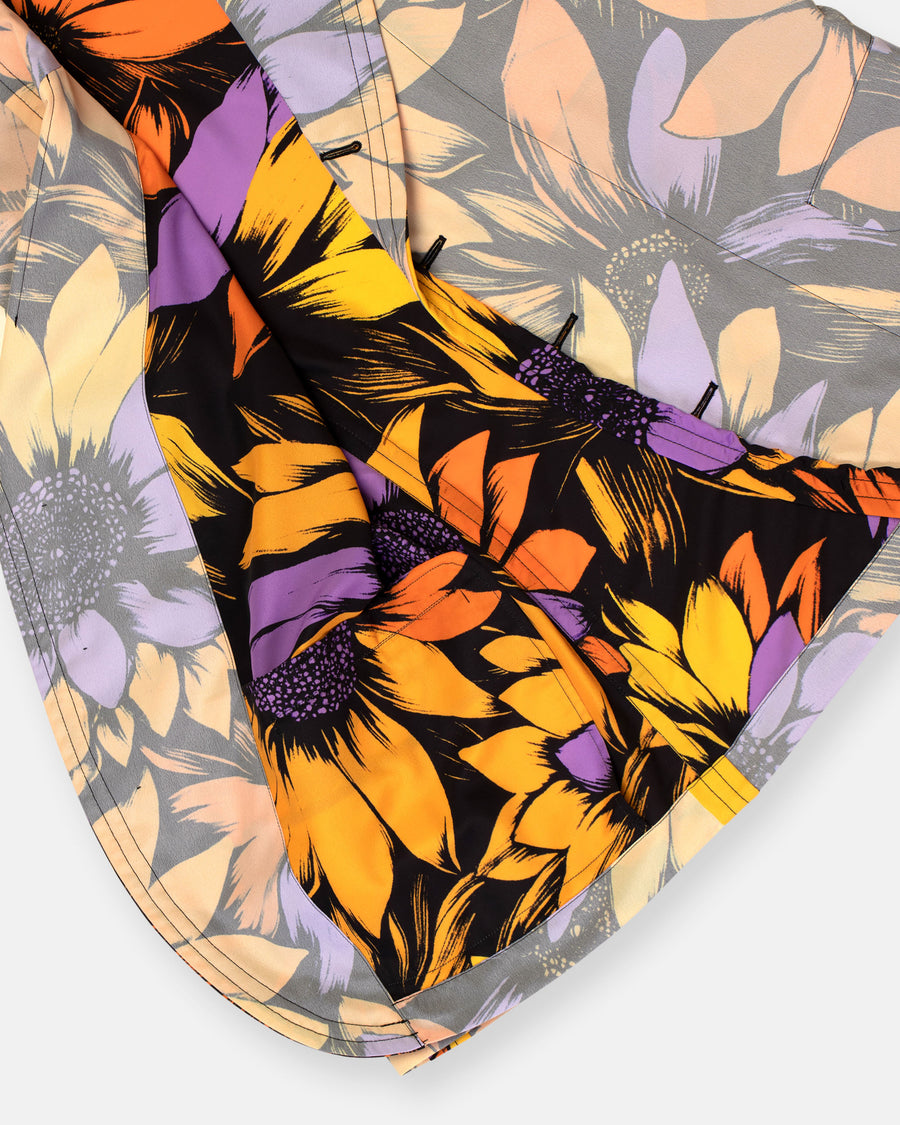 reverse floral print blazer