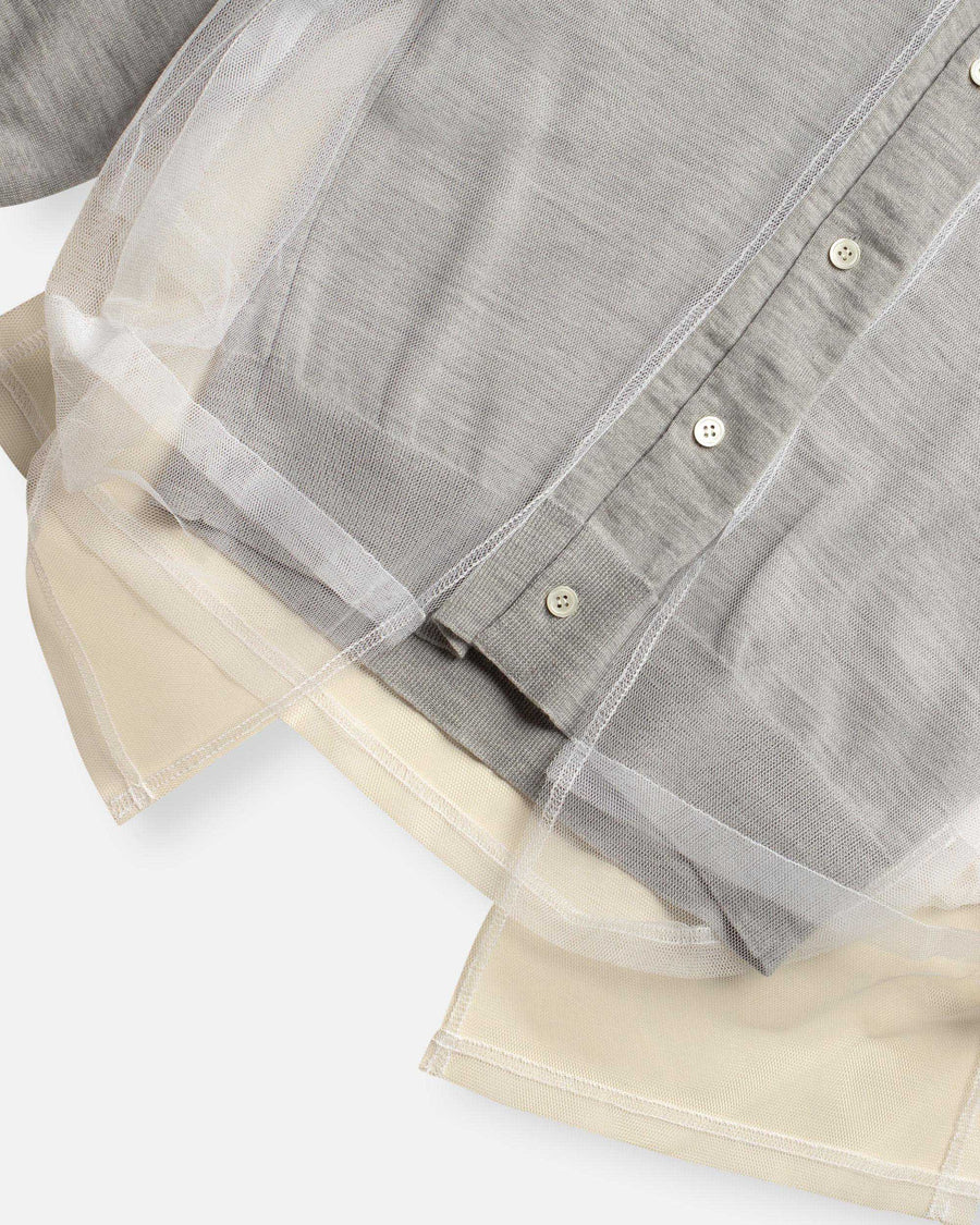pieced tulle cardigan