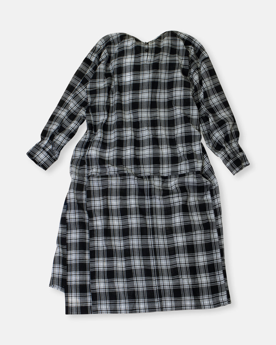 tartan dress with bow