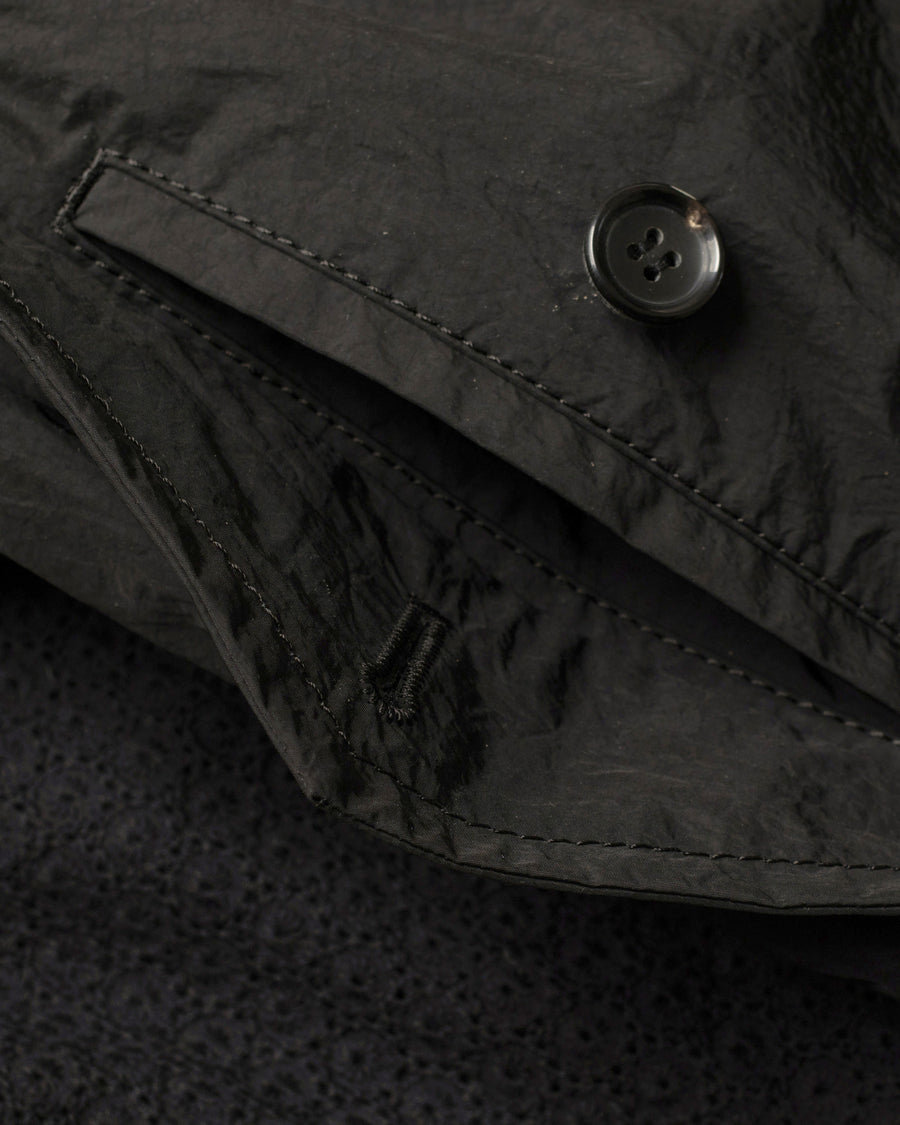 eyelet and taffeta trench coat