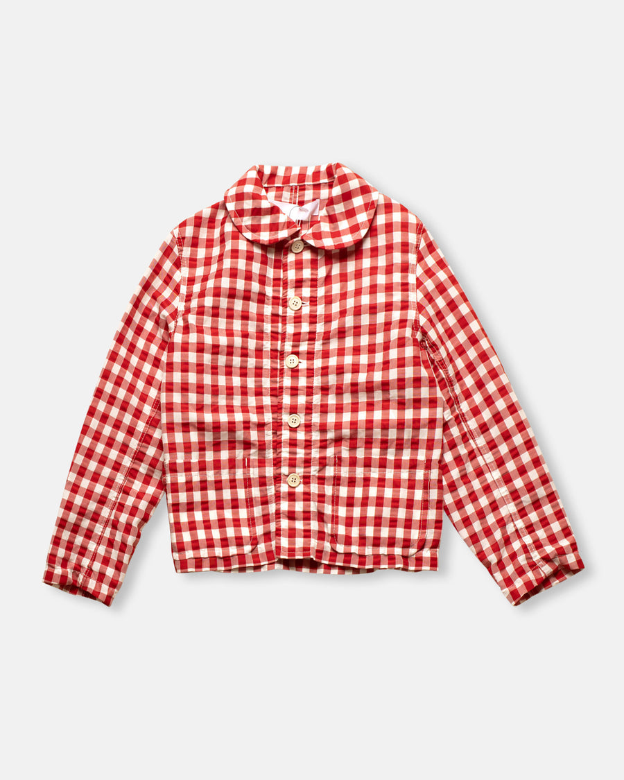 gingham check jacket