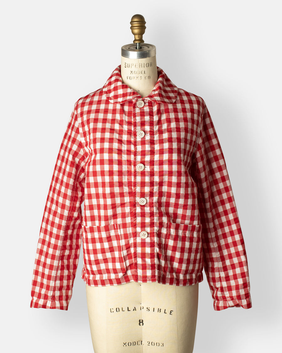gingham check jacket