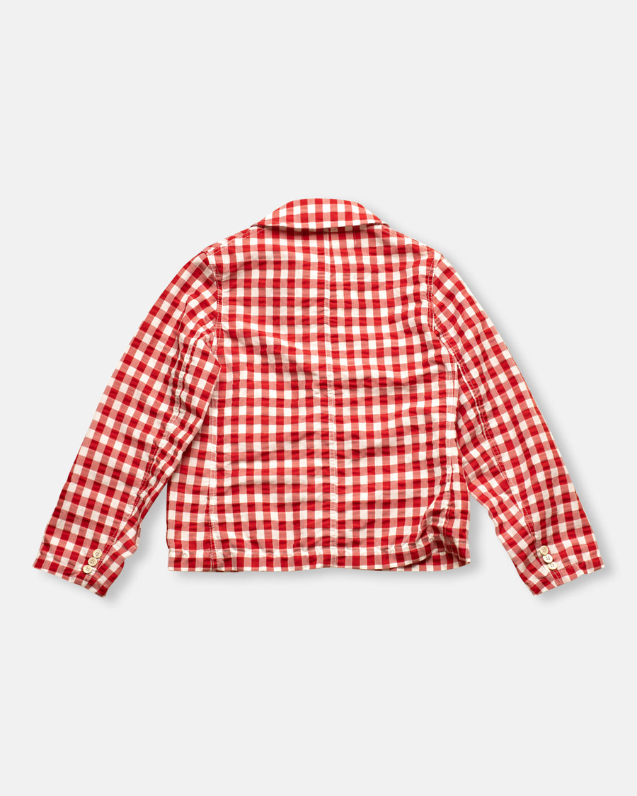 gingham check jacket