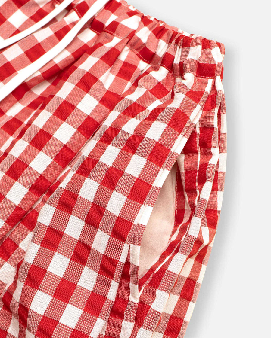 gingham check skirt