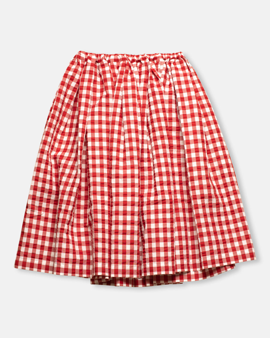 gingham check skirt