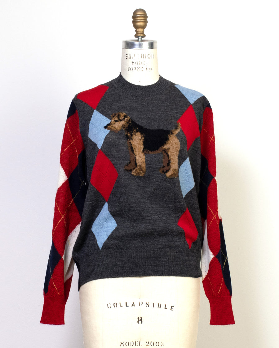 argyle terrier sweater