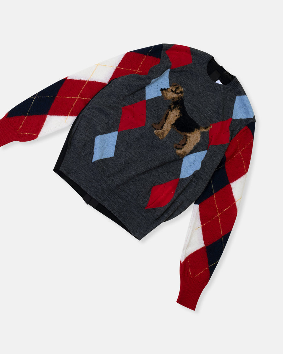 argyle terrier sweater