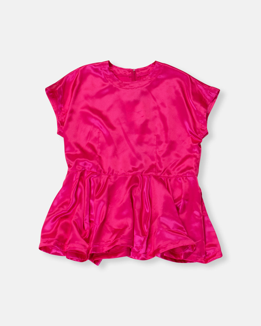 satin peplum top