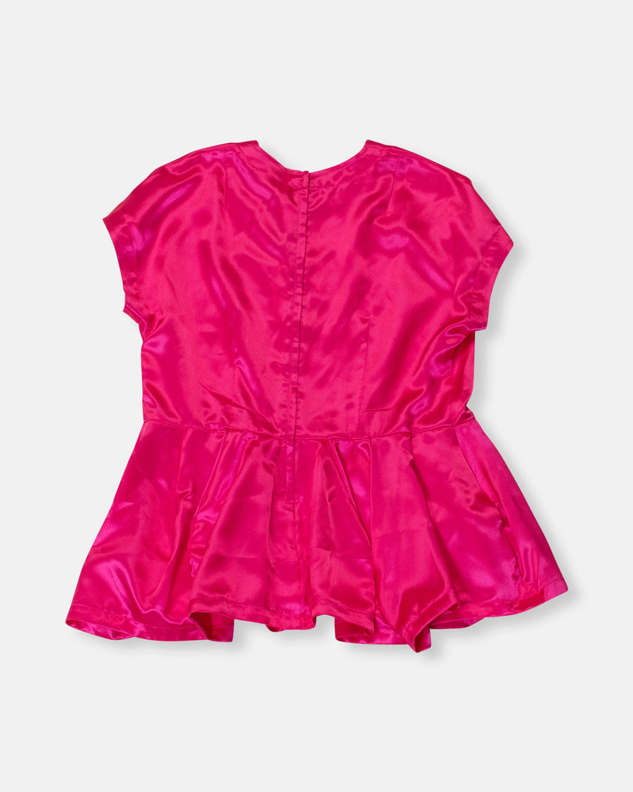 satin peplum top