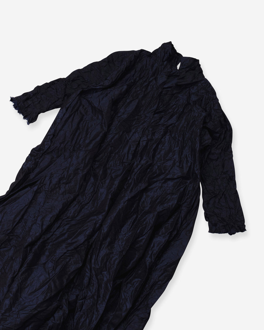 taffeta spicchi collared dress