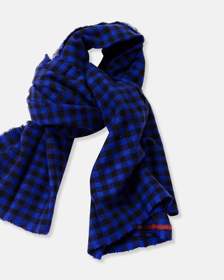 cashmere check pattern shawl