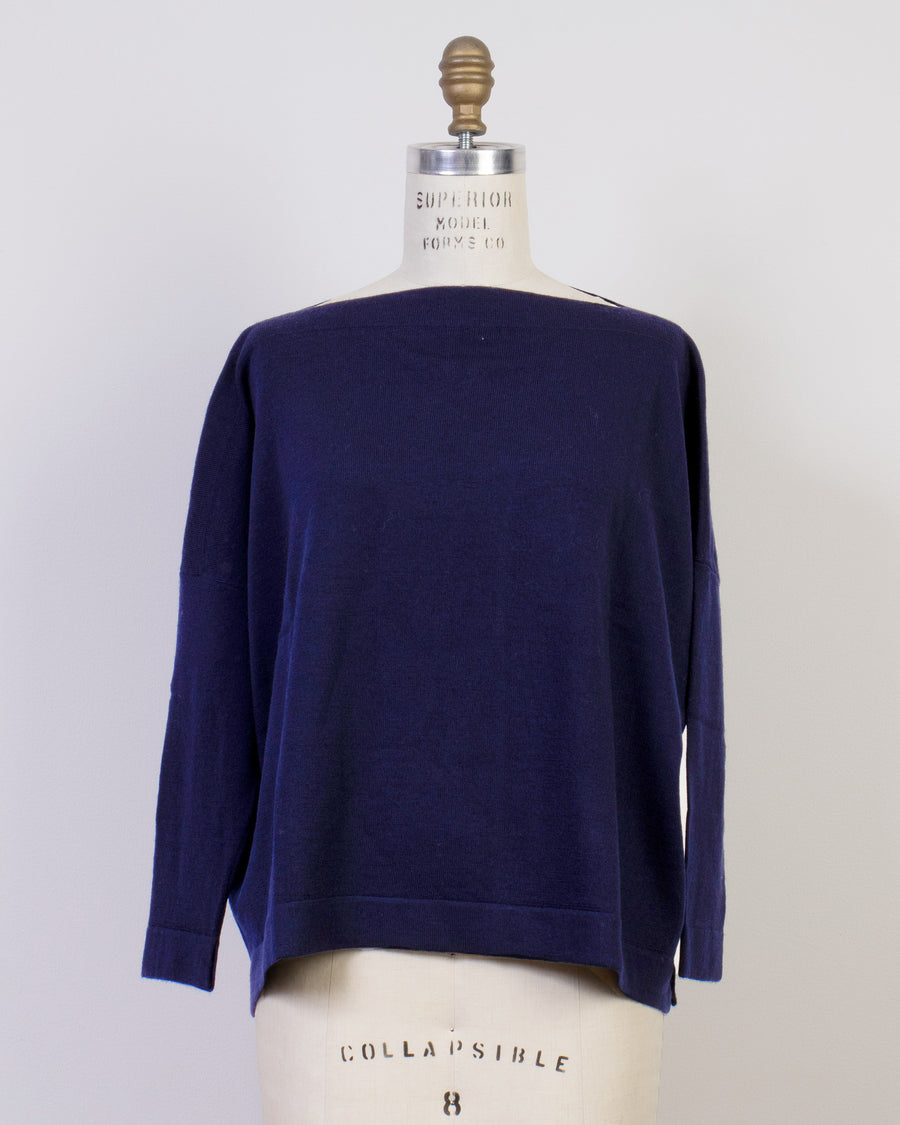 merino wool boatneck sweater