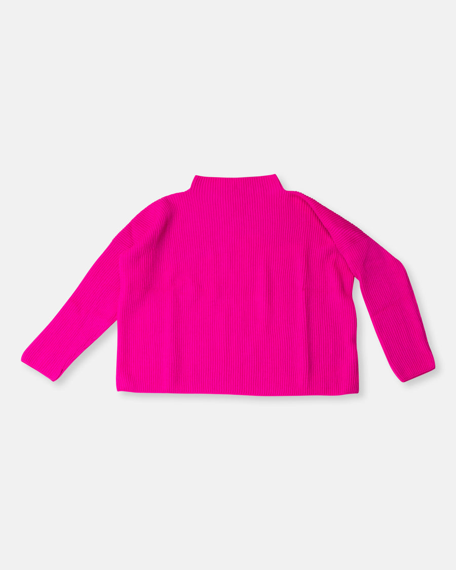 rib stitch lupetto sweater