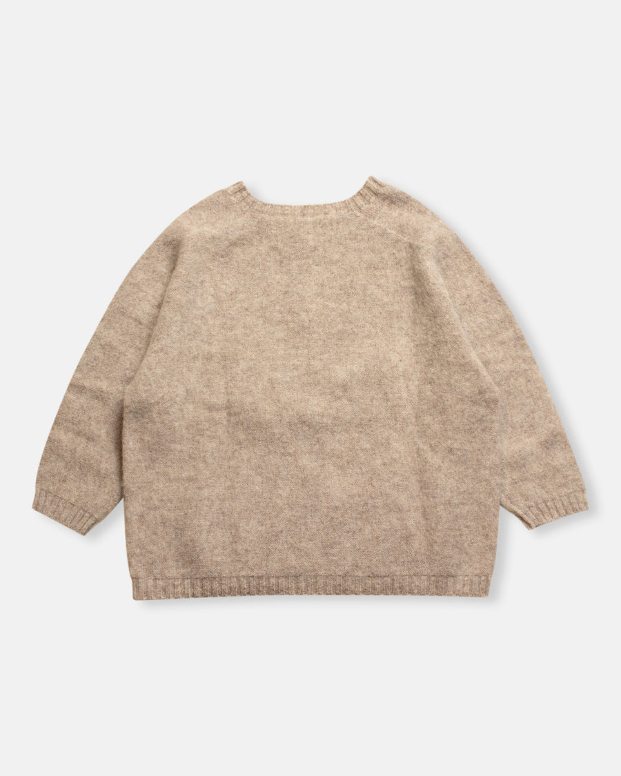 hand knit crewneck sweater