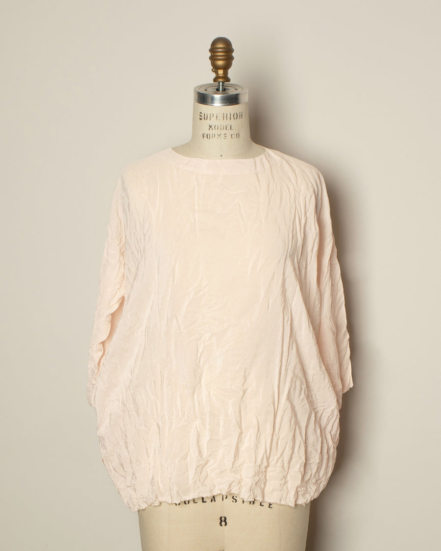 selvedge edge washed silk top
