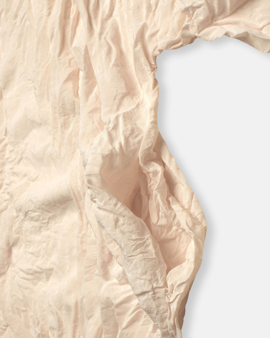 selvedge edge washed silk top