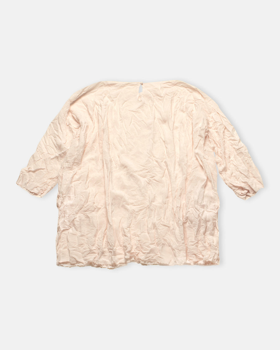selvedge edge washed silk top