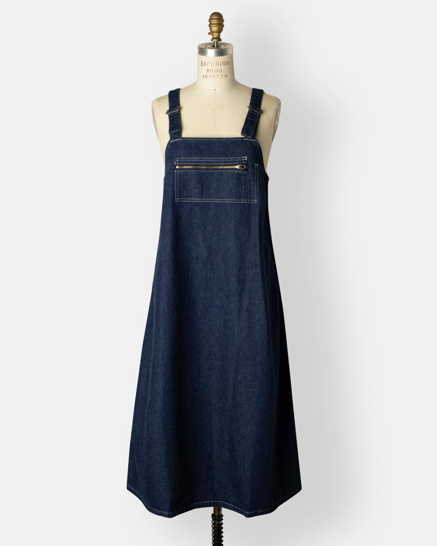 denim overall dress
