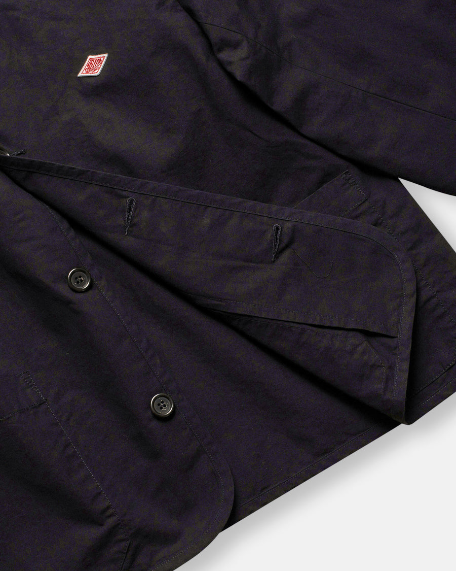 collarless chore jacket