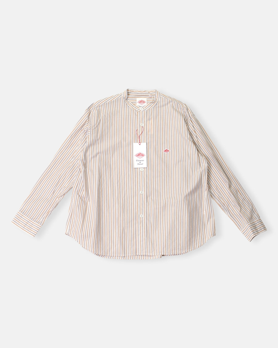 band collar shirt
