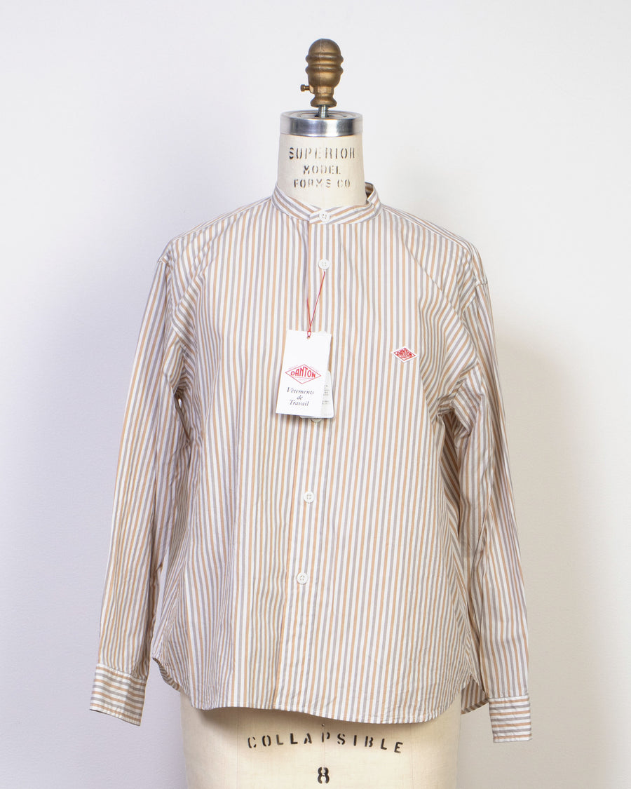 band collar shirt