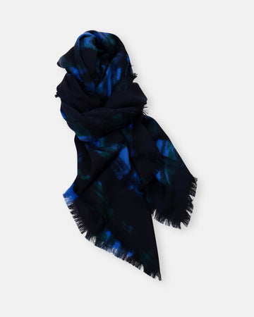 bohemian wool check stola