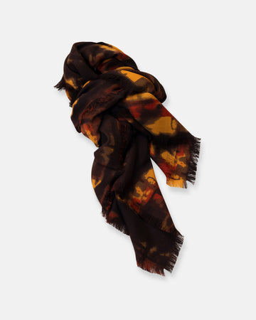 bohemian wool check stola