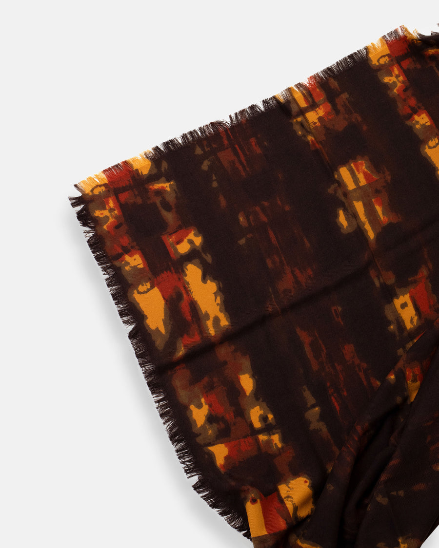 bohemian wool check stola