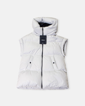 sleeveless satin jacket