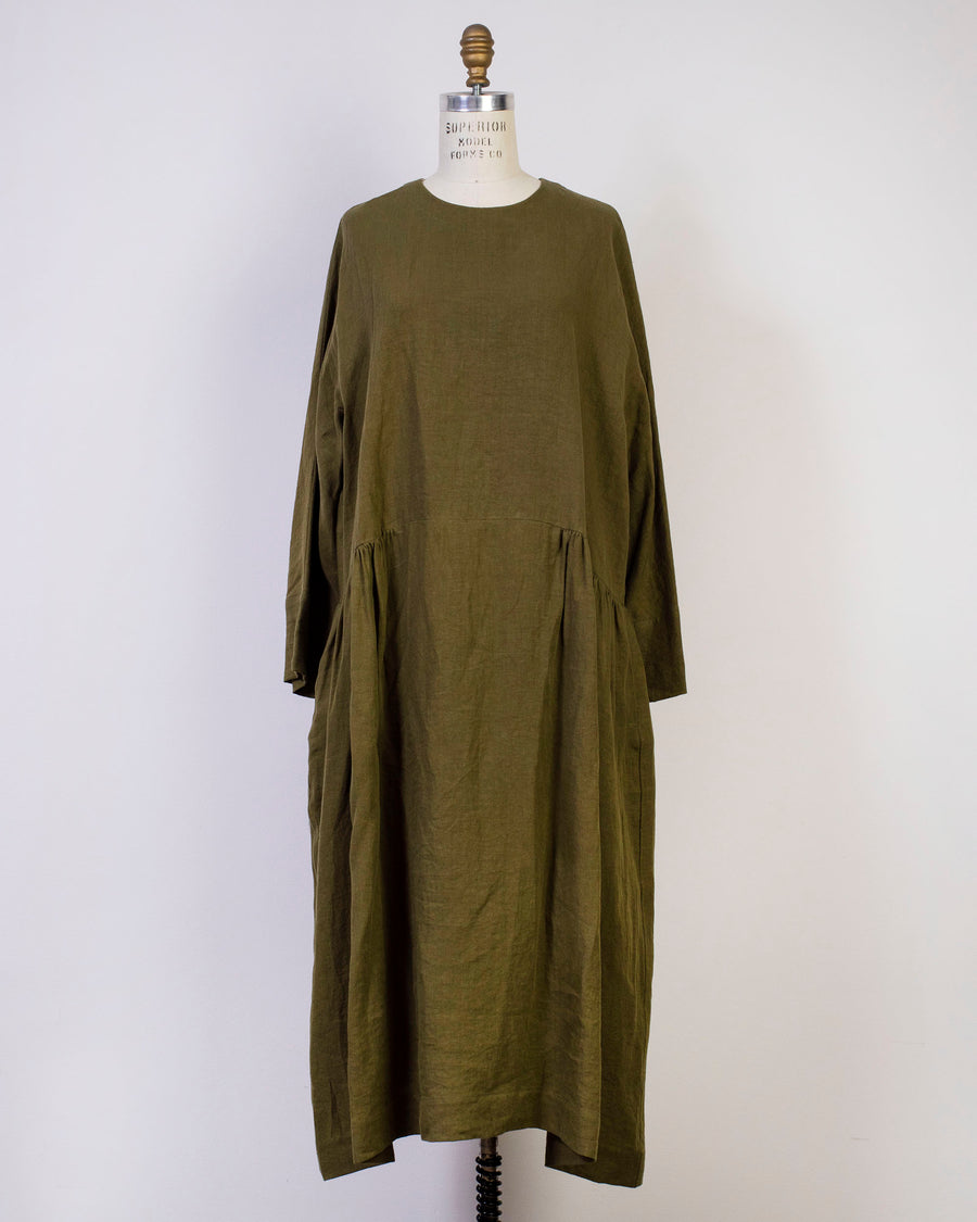gather bottom balloon dress