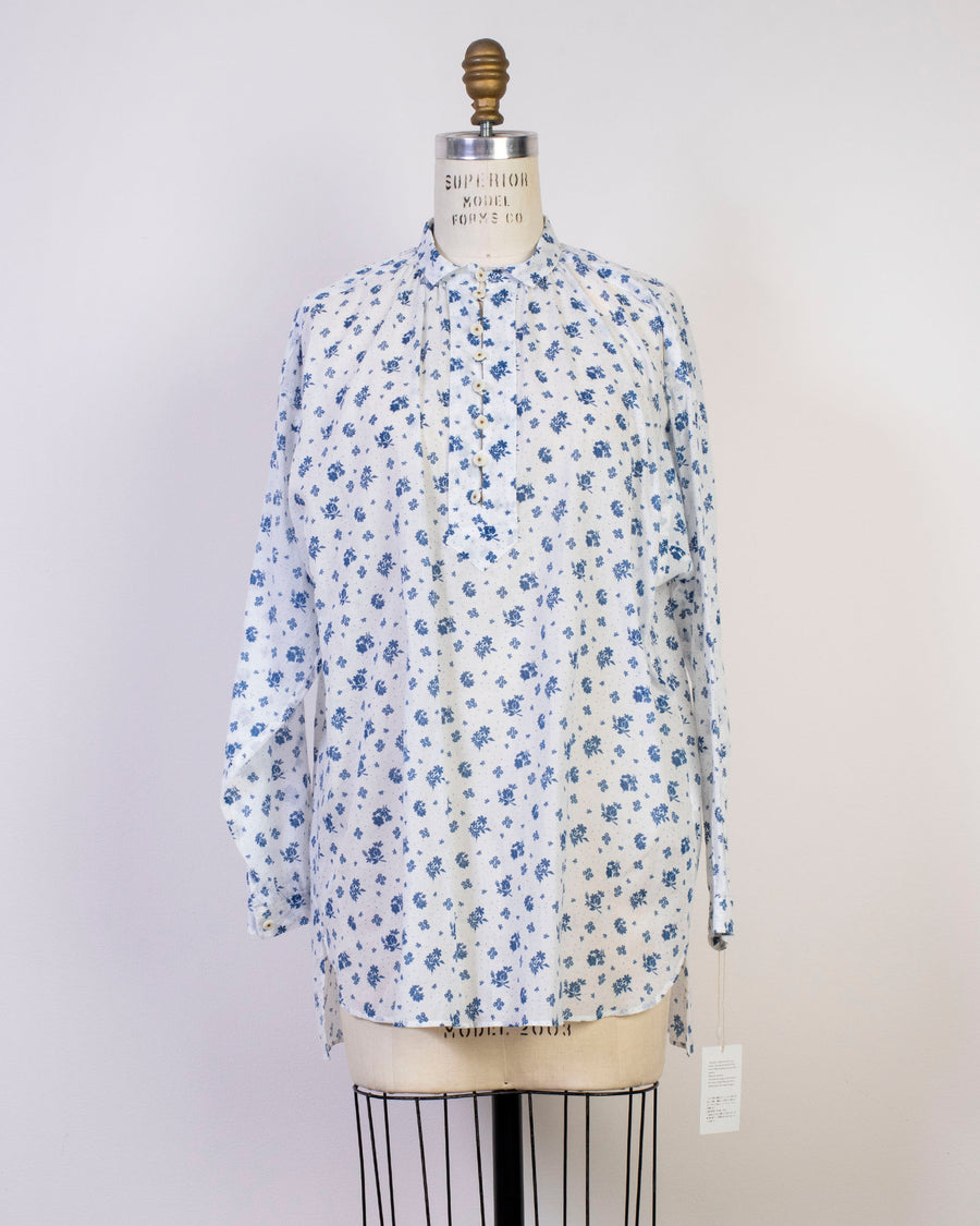 mini collar gather shirt