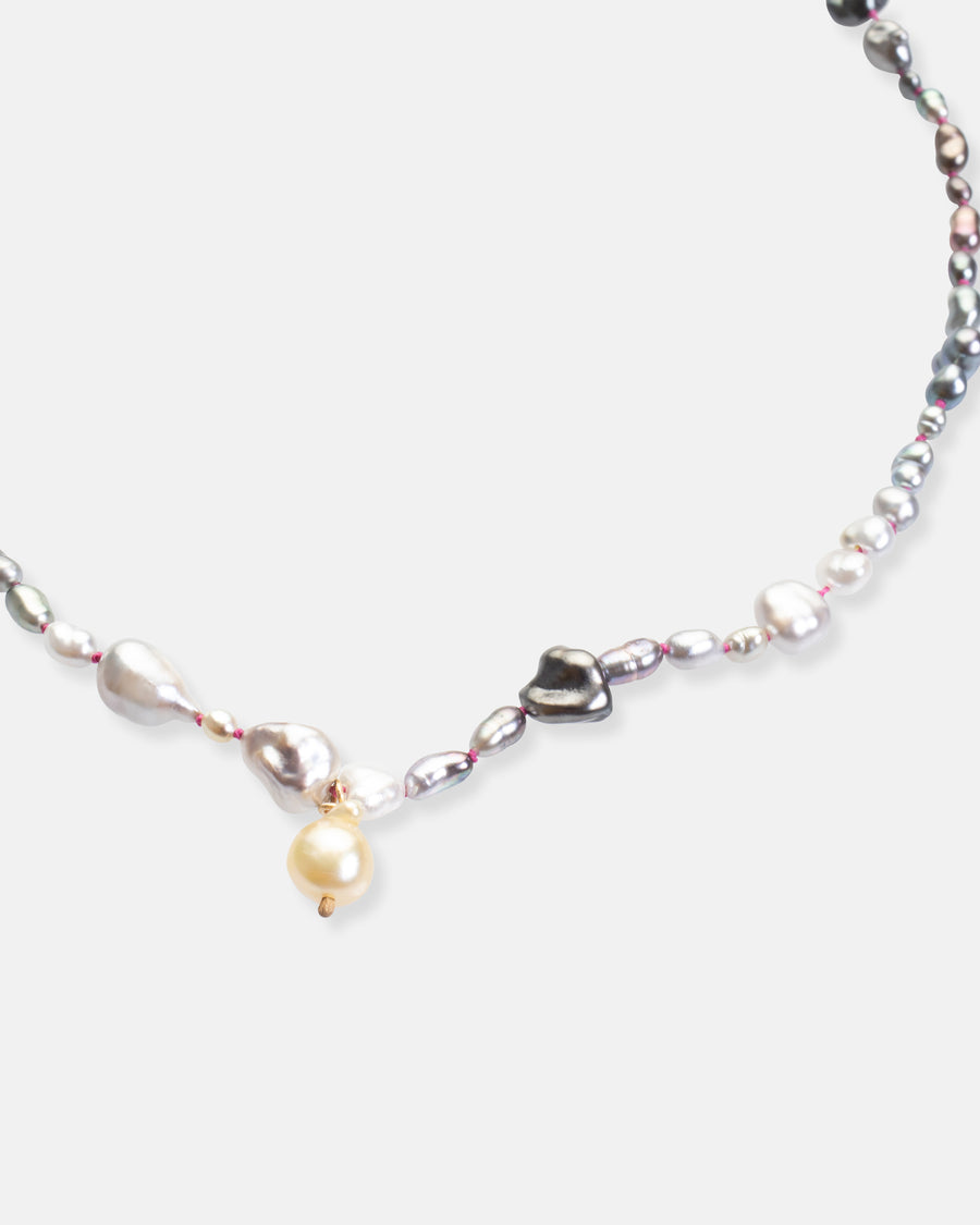ombre keshi pearl necklace