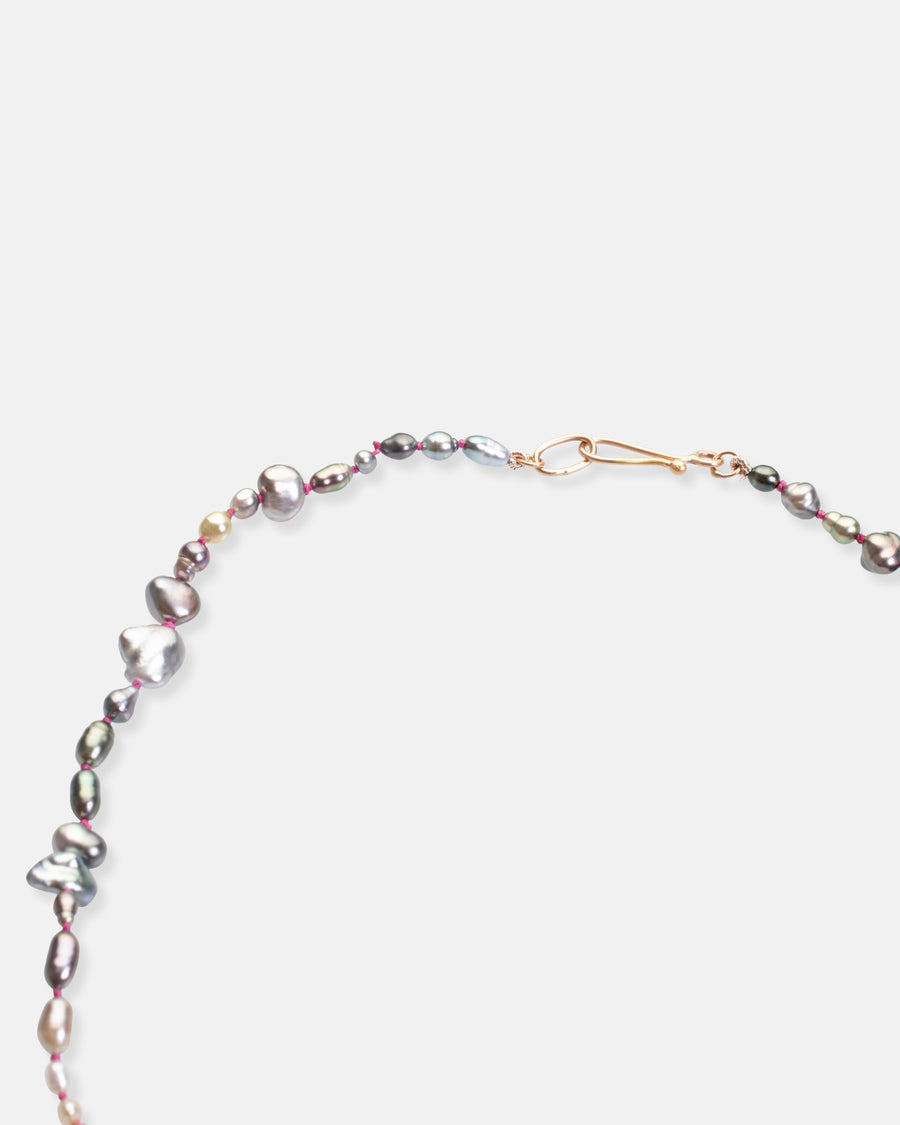 ombre keshi pearl necklace