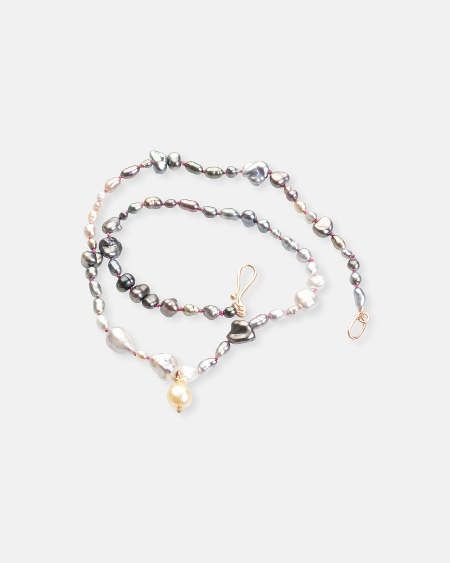 ombre keshi pearl necklace