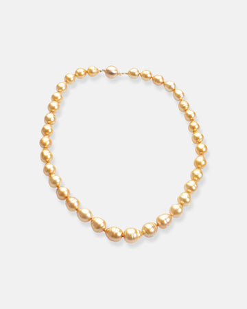 golden circled pearl necklace
