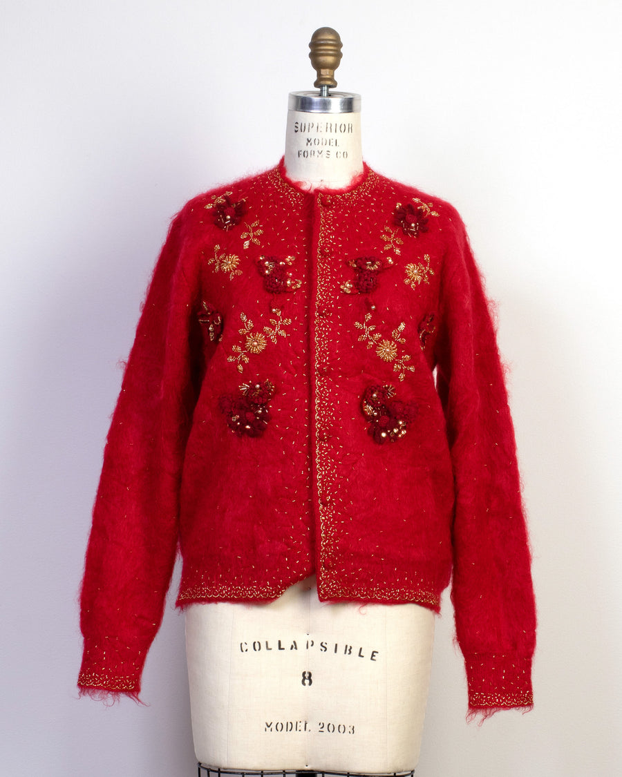 embroidered cardigan