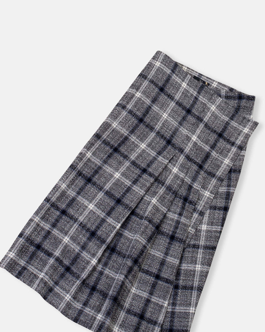 pleated wrap skirt