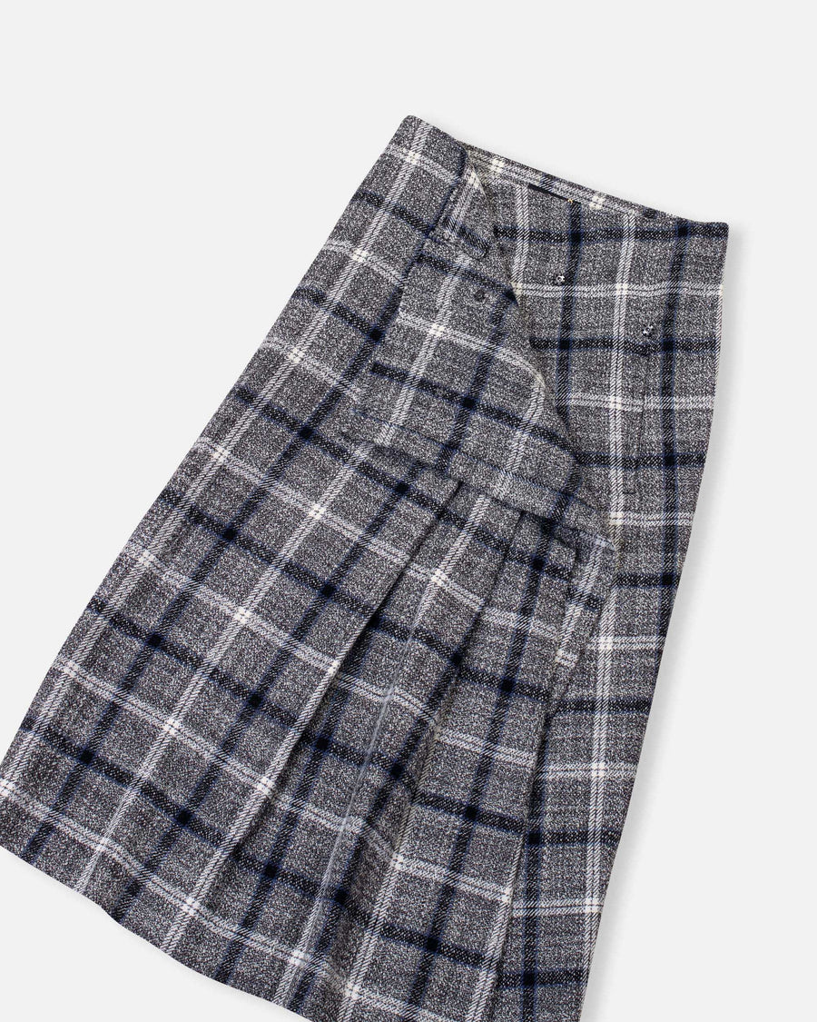 pleated wrap skirt