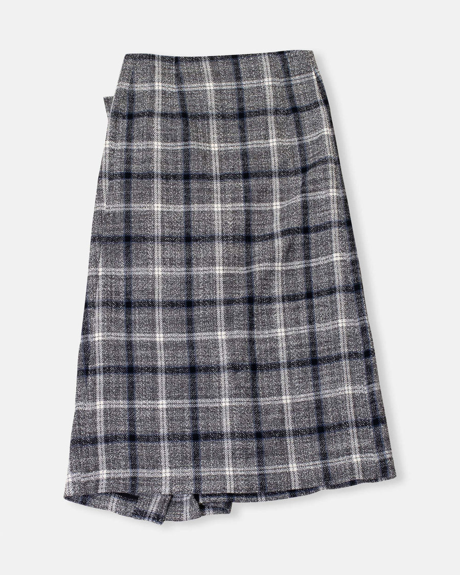 pleated wrap skirt