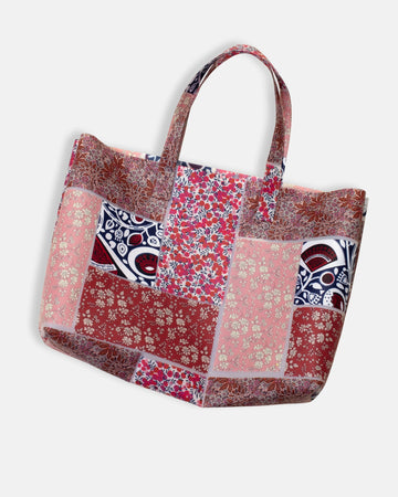 floral patchwork large rectangular bag