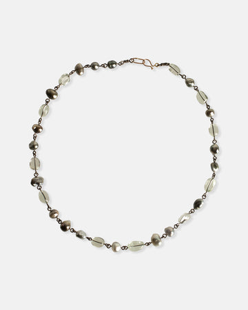 tahiti keshi green amethyst necklace