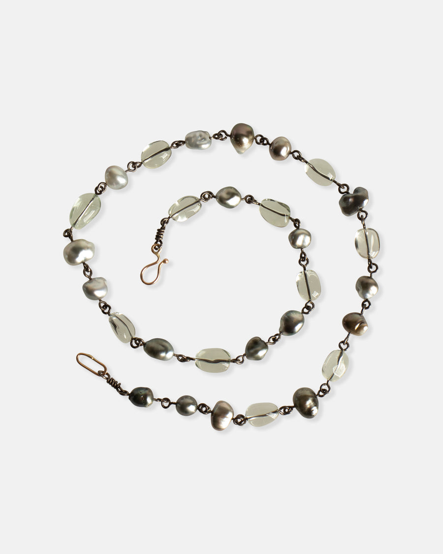tahiti keshi green amethyst necklace