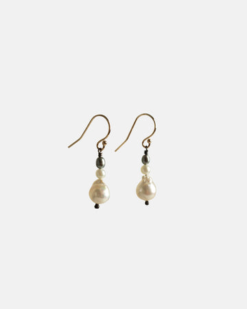baroque akoya & tahiti pearl earrings