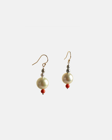 south pacific, akoya and tahiti pearl earrings