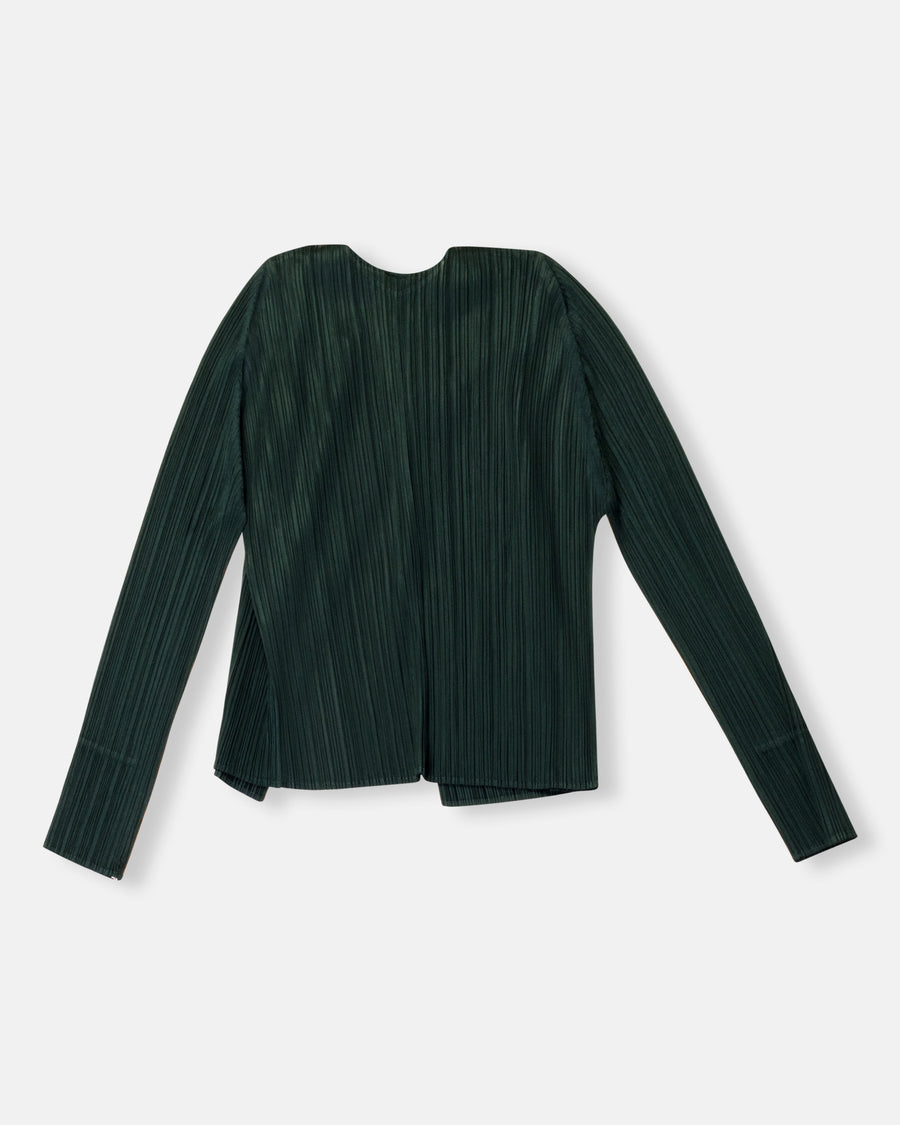 pleated cardigan