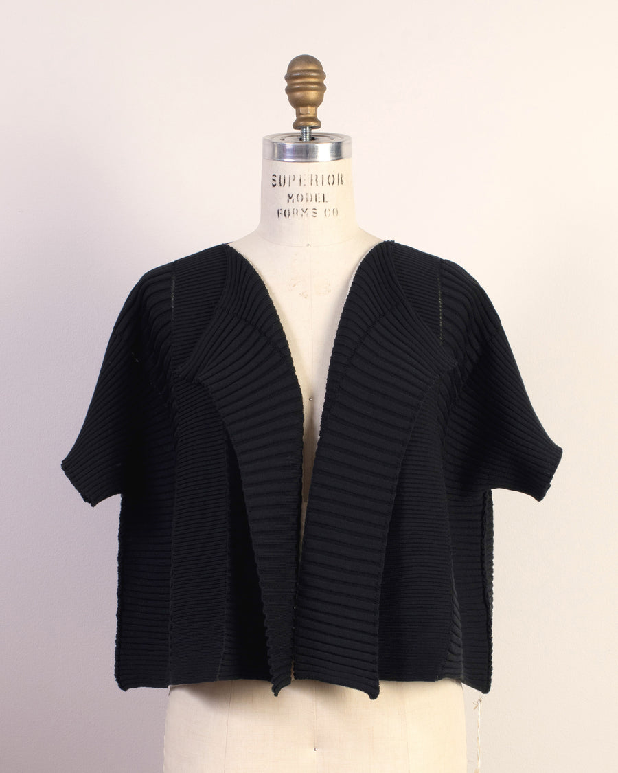 column knit cardigan