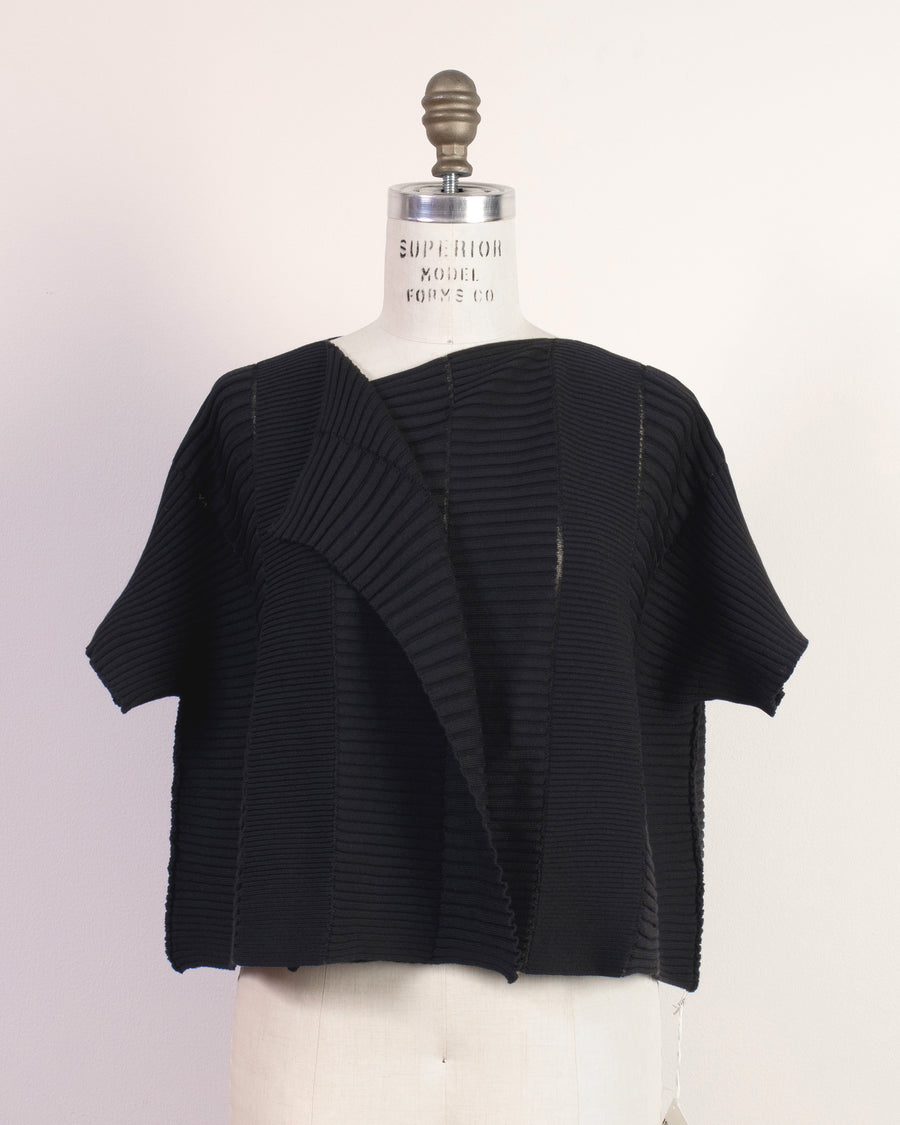 column knit cardigan